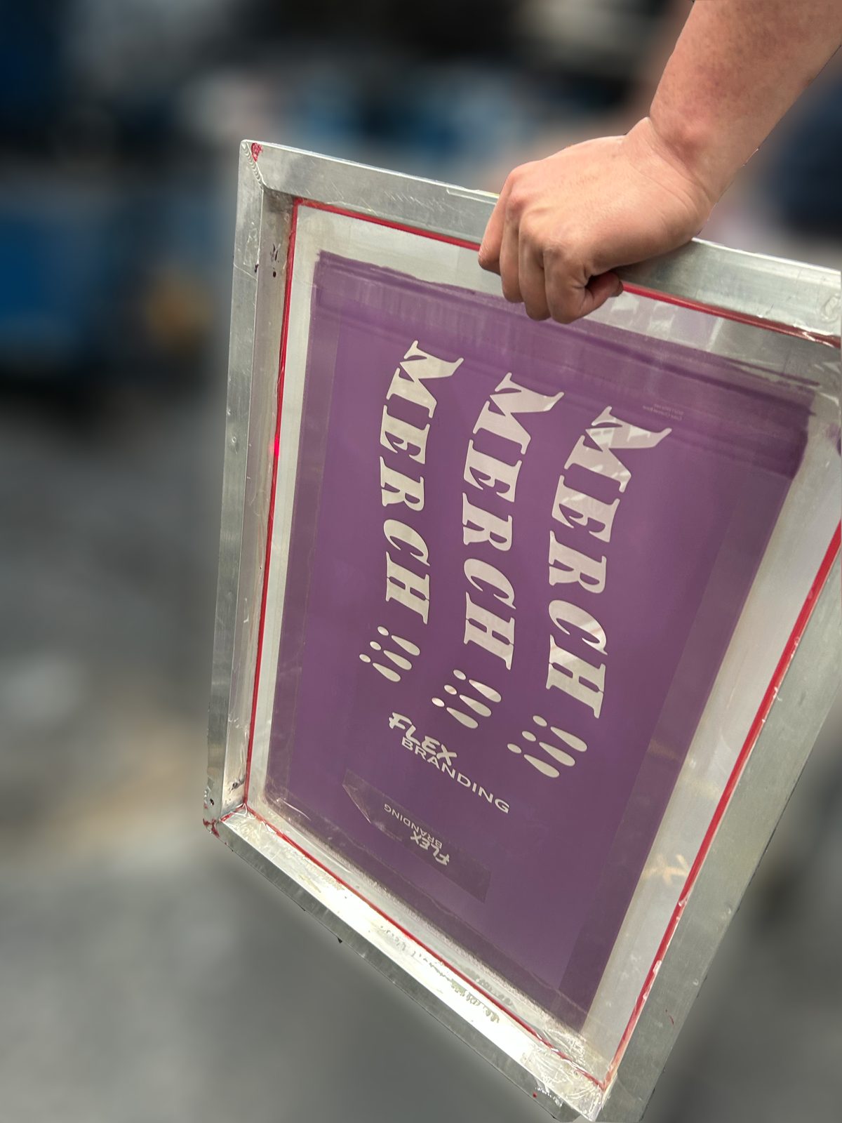 Screen printing in the Flex workshop
